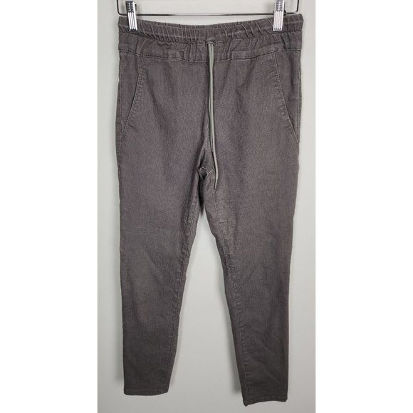Bevy Flog Women's Sz. 25 Grey/Black Micro Elastic Waist Drawstring Joggers - Picture 1 of 7